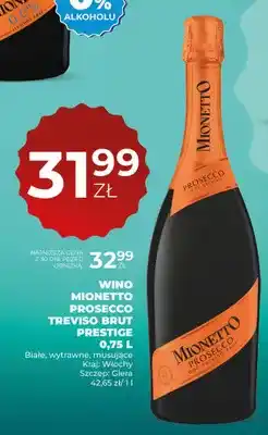 Duży Ben Wino musujące Mionetto Prosecco Treviso Brut Prestige oferta