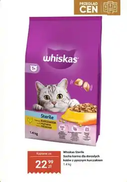 Dino Sucha karma dla dorosłych kotów Whiskas Sterile z pysznym kurczakiem oferta