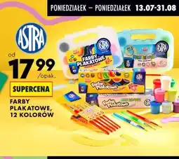 Biedronka Farby plakatowe 12 kolorów Astra oferta