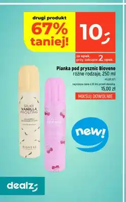 Dealz Pianka pod prysznic Biovene Silky Vanilla Frosting oferta