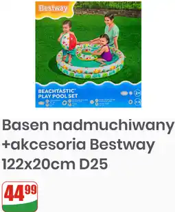 Dino Basen nadmuchiwany + akcesoria Bestway 122x20cm D25 oferta