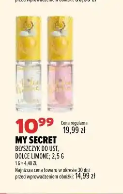 Drogerie Natura Błyszczyk do ust My Secret Dolce Limone oferta