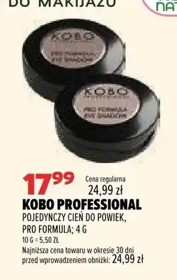 Drogerie Natura Pojedynczy cień do powiek Kobo Professional Pro Formula oferta