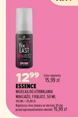 Drogerie Natura Mgiełka do utrwalania makijażu Essence Fix & Last oferta