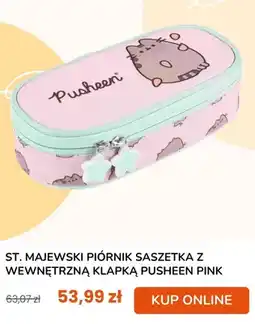 taniaksiazka.pl Piórnik saszetka z wewnętrzną klapką Pusheen Pink St. Majewski oferta