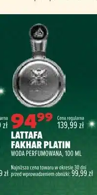 Drogerie Natura Woda perfumowana Lattafa Fakhar Platin oferta