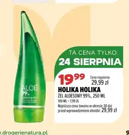 Drogerie Natura Żel aloesowy 99% Holika Holika oferta