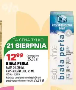 Drogerie Natura Pasta do zębów Biała Perła Krystaliczna Biel oferta
