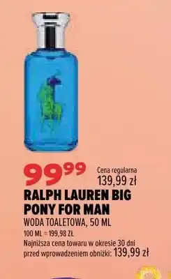 Drogerie Natura Woda toaletowa Ralph Lauren Big Pony For Man oferta