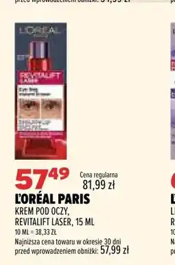 Drogerie Natura Krem pod oczy L'Oréal Paris Revitalift Laser oferta
