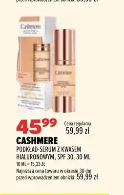 Drogerie Natura Podkład-serum z kwasem hialuronowym Cashmere SPF 30 oferta