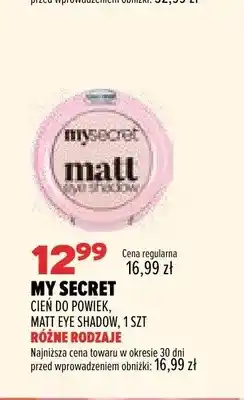 Drogerie Natura Cień do powiek My Secret Matt Eye Shadow oferta