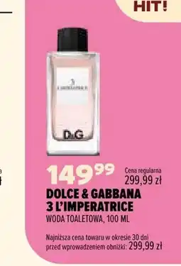Drogerie Natura Woda toaletowa Dolce & Gabbana 3 l'Imperatrice oferta