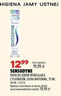 Drogerie Natura Pasta do zębów Sensodyne wybielająca z fluorkiem Extra Whitening oferta