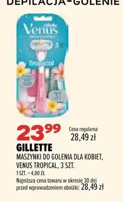 Drogerie Natura Maszynki do golenia dla kobiet Gillette Venus Tropical 3 szt oferta