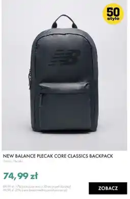 50style Plecak New Balance Core Classics Backpack oferta