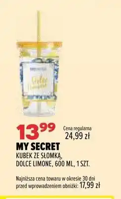 Drogerie Natura Kubek ze słomką My Secret Dolce Limone oferta
