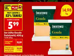 Biedronka Ser żółty Gouda Światowid oferta