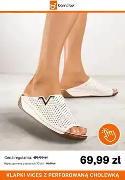 Born2be Klapki damskie Vices z perforowaną cholewką oferta
