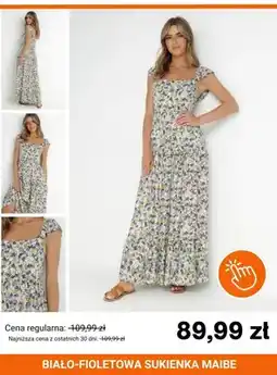 Born2be Sukienka biało-fioletowa Maibe Born2be oferta