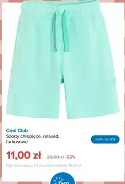 Smyk Szorty chłopięce Cool Club relaxed turkusowe oferta