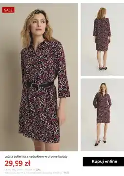 Greenpoint Sukienka luźna z nadrukiem w drobne kwiaty Greenpoint oferta