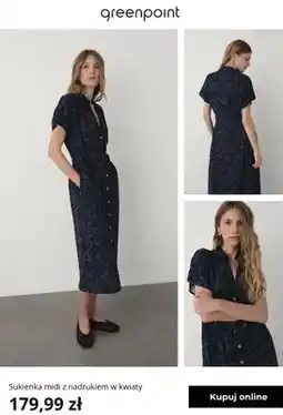 Greenpoint Sukienka midi z nadrukiem w kwiaty Greenpoint oferta
