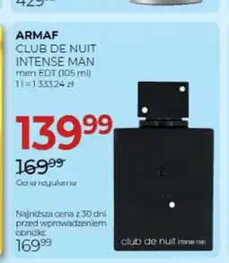 Jawa Drogerie Woda toaletowa męska Armaf Club de Nuit Intense Man oferta