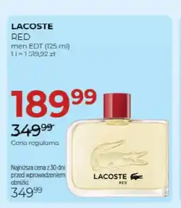 Jawa Drogerie Woda toaletowa męska Lacoste Red oferta