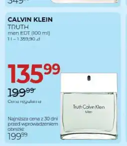 Jawa Drogerie Woda toaletowa męska Calvin Klein Truth oferta