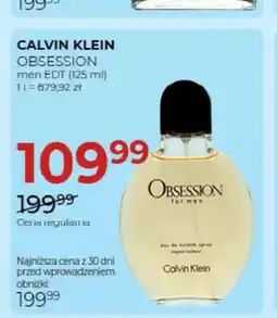 Jawa Drogerie Woda toaletowa męska Calvin Klein Obsession oferta