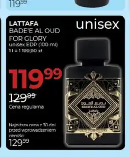 Jawa Drogerie Woda perfumowana unisex Lattafa Bade'e Al Oud For Glory oferta