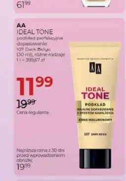 Jawa Drogerie Podkład do twarzy AA Ideal Tone 107 Dark Beige oferta