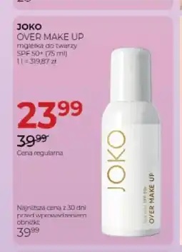 Jawa Drogerie Mgiełka do twarzy Joko Over Make Up SPF 50+ oferta