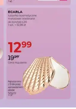 Jawa Drogerie Lusterko kosmetyczne metalowe otwierane do torebki Ecarla L20 oferta