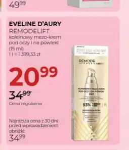 Jawa Drogerie Kofeinowy mezo-krem pod oczy i na powieki Eveline D'Aury Remodelift oferta