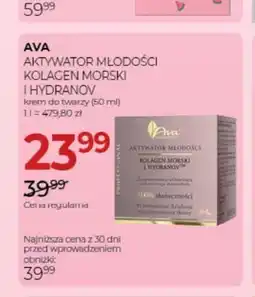 Jawa Drogerie Krem do twarzy Ava Aktywator Młodości Kolagen Morski i Hydranov oferta