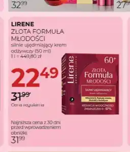 Jawa Drogerie Silnie ujędrniający krem odżywczy Lirene Złota Formuła Młodości oferta