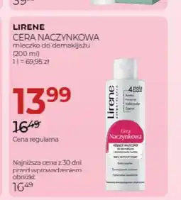 Jawa Drogerie Mleczko do demakijażu Lirene Cera Naczynkowa oferta