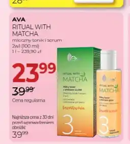 Jawa Drogerie Mleczny tonik i serum 2w1 Ava Ritual with Matcha oferta
