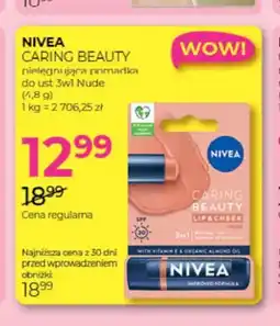 Jawa Drogerie Pielęgnująca pomadka do ust Nivea Caring Beauty Nude oferta