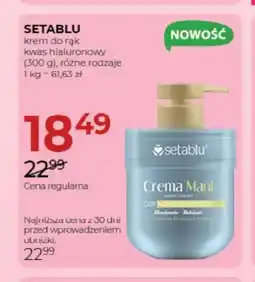 Jawa Drogerie Krem do rąk kwas hialuronowy Setablu oferta