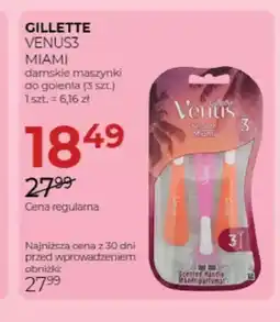 Jawa Drogerie Damskie maszynki do golenia Gillette Venus3 Miami oferta