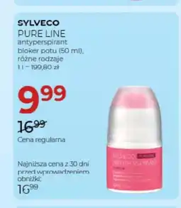 Jawa Drogerie Antyperspirant bloker potu Sylveco Pure Line oferta