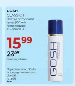 Jawa Drogerie Dezodorant damski spray Gosh Classic 1 oferta