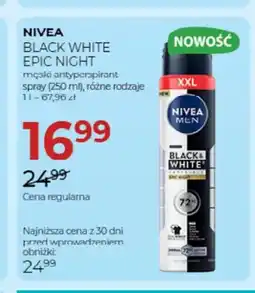 Jawa Drogerie Antyperspirant męski spray Nivea Black White Epic Night oferta