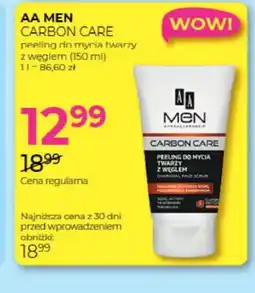 Jawa Drogerie Peeling do mycia twarzy AA Men Carbon Care oferta