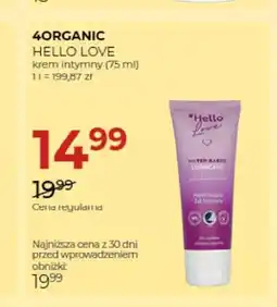 Jawa Drogerie Krem intymny 4organic Hello Love oferta