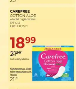 Jawa Drogerie Wkładki higieniczne Carefree Cotton Aloe oferta