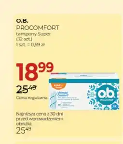 Jawa Drogerie Tampony O.B. ProComfort Super oferta